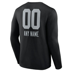 Personalized Name & Number Team Wordmark Long Sleeve T-Shirt - Las Vegas Raiders T-shirts