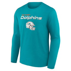 Personalized Name & Number Team Wordmark Long Sleeve T-Shirt - Miami Dolphins T-shirts