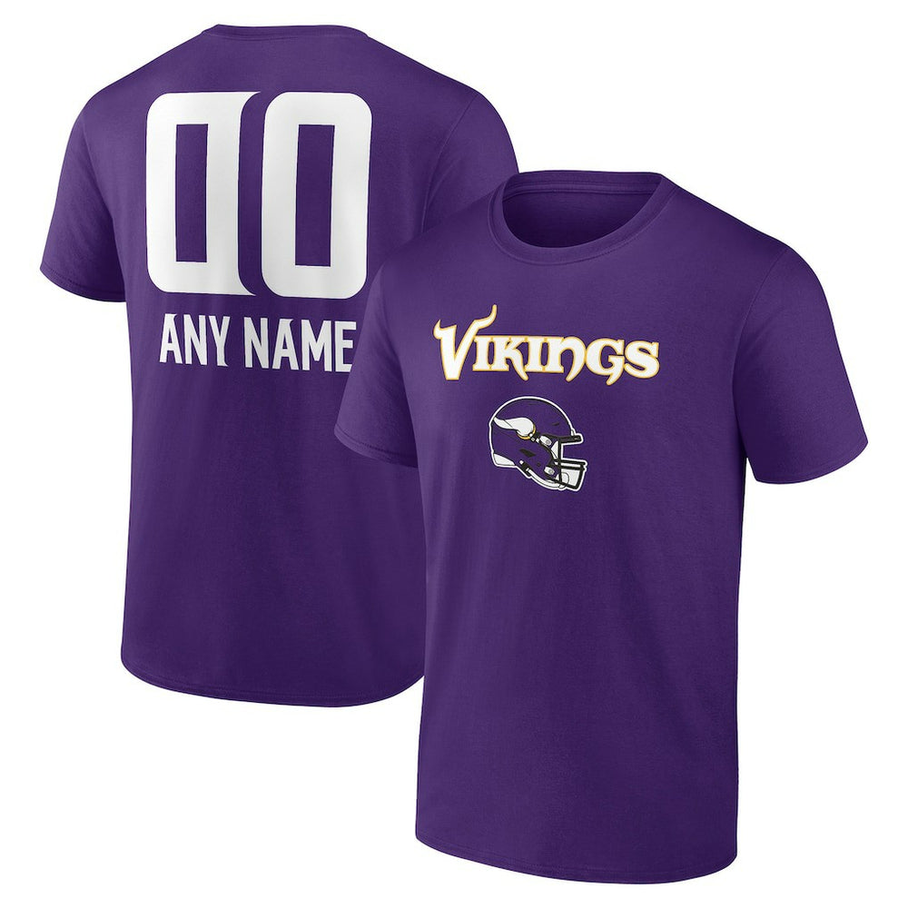 Personalized Name & Number Team Wordmark T-Shirt - Minnesota Vikings T-shirts
