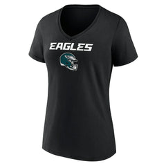 Women's Personalized Name & Number Team Wordmark V-Neck T-Shirt - Philadelphia Eagles T-shirts