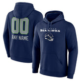 Personalized Name & Number Team Wordmark Pullover Hoodie - Seattle Seahawks Hoodies