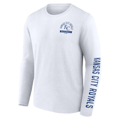 White Kansas City Royals Fanatics Press Box Long Sleeve T-Shirt