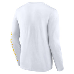 White San Diego Padres Fanatics Press Box Long Sleeve T-Shirt