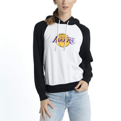 Los Angeles Lakers Lusso Women's Marlowe Tri-Blend Raglan Pullover Hoodie