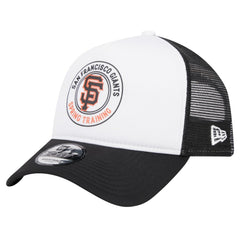 White/Black San Francisco Giants New Era Spring Training Circle Foam A-Frame 9FORTY Trucker Adjustable Hat