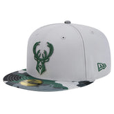 New Era Milwaukee Bucks Active Color Camo Visor 59FIFTY Fitted Hat