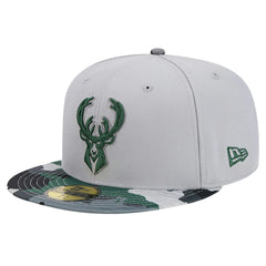 New Era Milwaukee Bucks Active Color Camo Visor 59FIFTY Fitted Hat