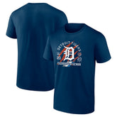 Navy Fanatics Detroit Tigers X 2023 SummerSlam T-Shirt