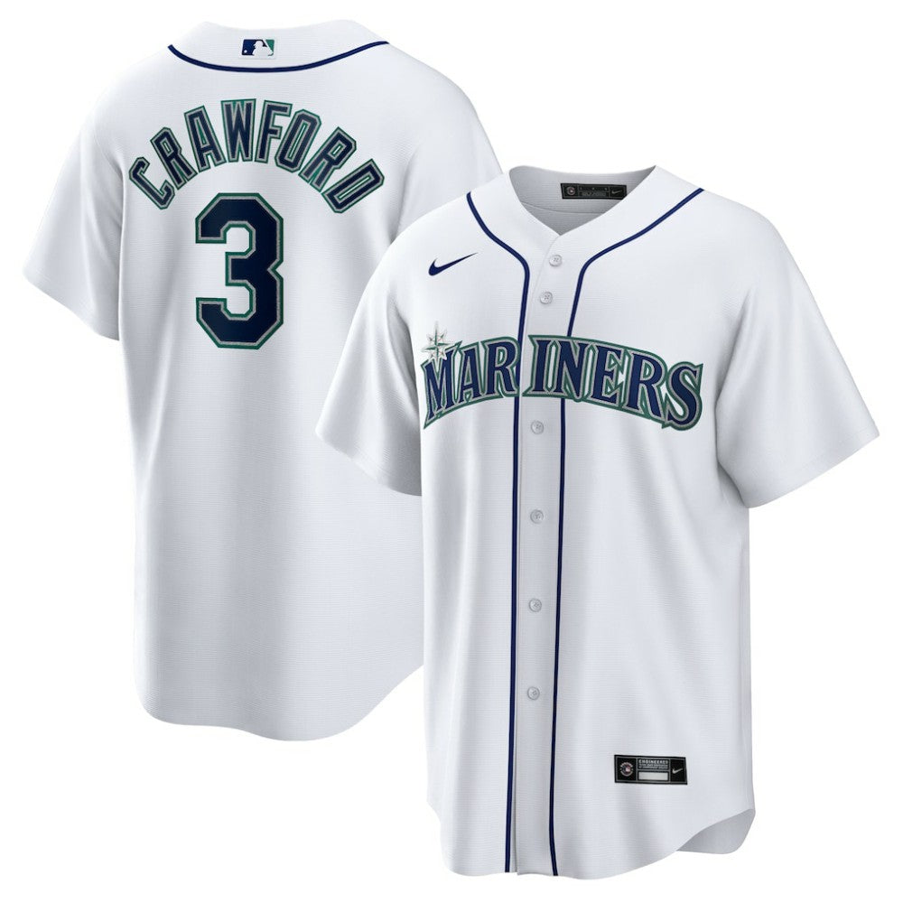White JP Crawford Seattle Mariners Nike Home Replica Jersey