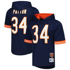 Walter Payton Retired Player Name & Number Mesh Hoodie T-Shirt - Chicago Bears Hoodies