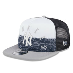White/Gray New York Yankees New Era Team Foam Front A-Frame Trucker 9FIFTY Snapback Hat