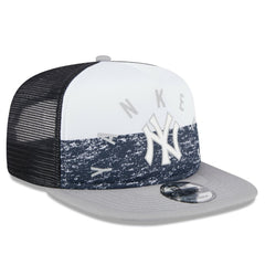 White/Gray New York Yankees New Era Team Foam Front A-Frame Trucker 9FIFTY Snapback Hat