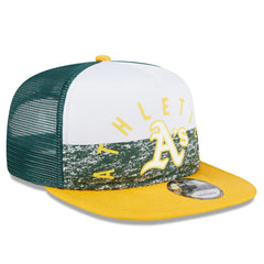 White/Gold Athletics New Era Team Foam Front A-Frame Trucker 9FIFTY Snapback Hat