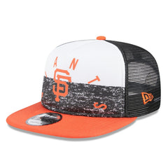 White/Orange San Francisco Giants New Era Team Foam Front A-Frame Trucker 9FIFTY Snapback Hat