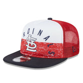 White/Red St. Louis Cardinals New Era Team Foam Front A-Frame Trucker 9FIFTY Snapback Hat