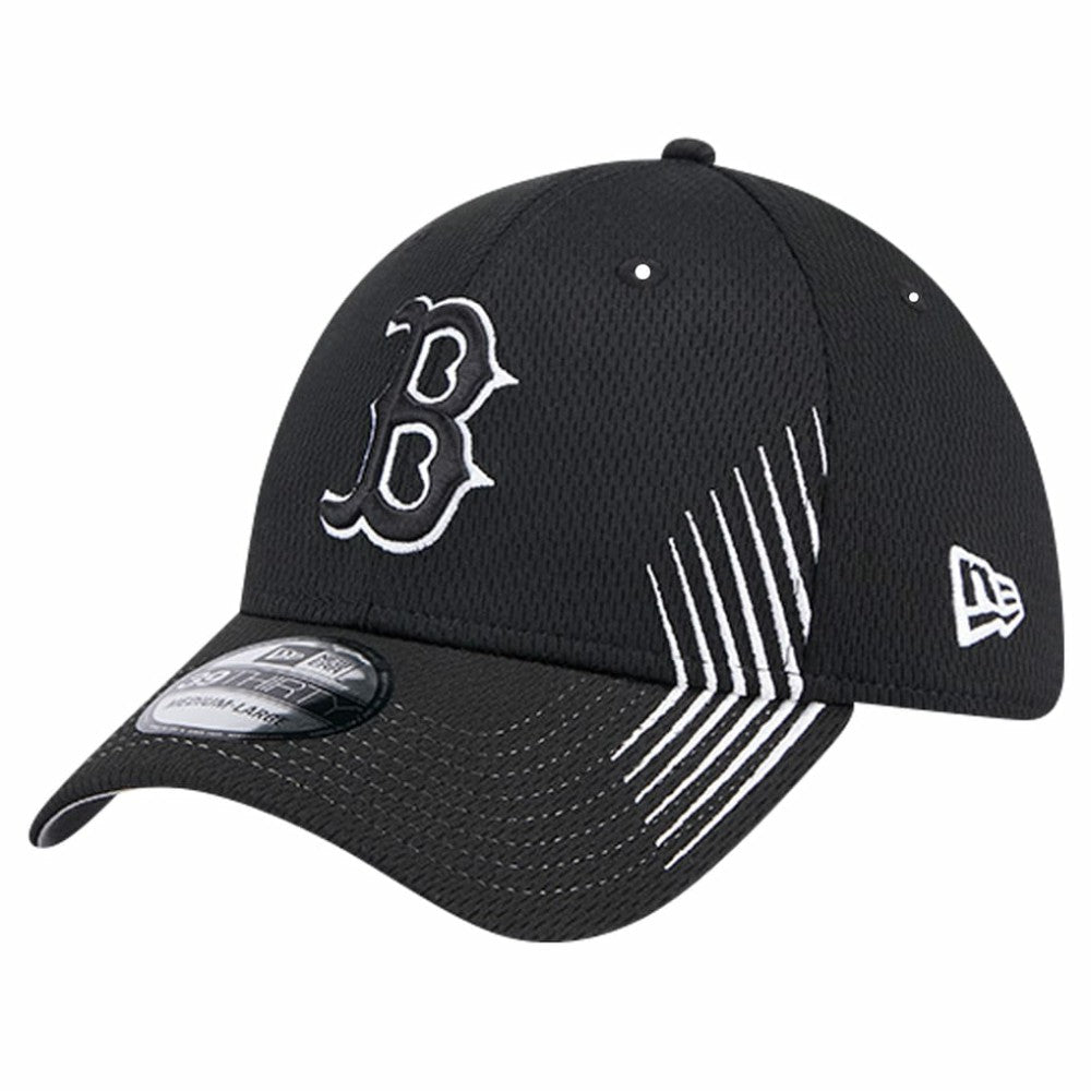 Black Boston Red Sox New Era Active Dash Mark 39THIRTY Flex Hat