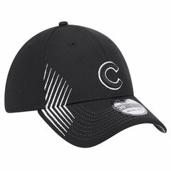 Black Chicago Cubs New Era Active Dash Mark 39THIRTY Flex Hat