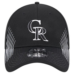 Black Colorado Rockies New Era Active Dash Mark 39THIRTY Flex Hat