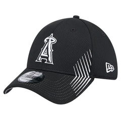 Black Los Angeles Angels New Era Active Dash Mark 39THIRTY Flex Hat