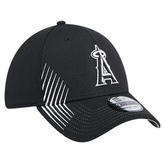 Black Los Angeles Angels New Era Active Dash Mark 39THIRTY Flex Hat