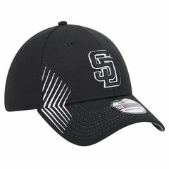 Black San Diego Padres New Era Active Dash Mark 39THIRTY Flex Hat