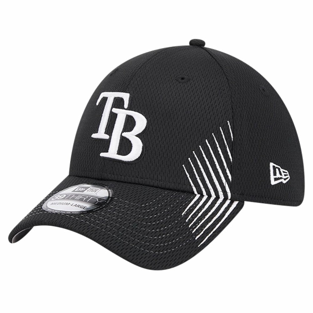 Black Tampa Bay Rays New Era Active Dash Mark 39THIRTY Flex Hat