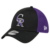 Black Colorado Rockies New Era Neo 39THIRTY Flex Hat