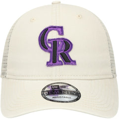 Stone Colorado Rockies New Era Game Day 9TWENTY Adjustable Trucker Hat