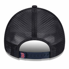 White/Navy Boston Red Sox New Era Women's Throwback Team Foam Front A-Frame Trucker 9FORTY Adjustable Hat