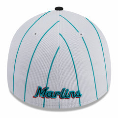 White Miami Marlins New Era 2025 Batting Practice 39THIRTY Flex Hat