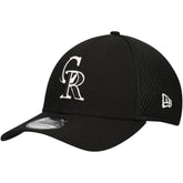 Black/White Colorado Rockies New Era Neo 39THIRTY Flex Hat