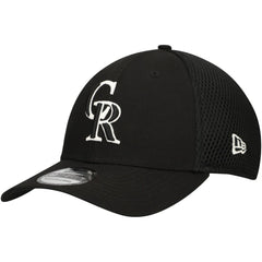 Black/White Colorado Rockies New Era Neo 39THIRTY Flex Hat