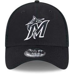 Black/White Miami Marlins New Era Neo 39THIRTY Flex Hat