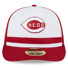 White Cincinnati Reds New Era 2025 Batting Practice Low Profile 59FIFTY Fitted Hat