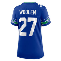 Tariq Woolen Women's Throwback Player Game Jersey - Seattle Seahawks Jerseys