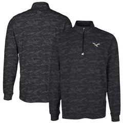Cutter & Buck Traverse Camo Print Stretch Quarter-Zip Pullover - Philadelphia Eagles Pullover