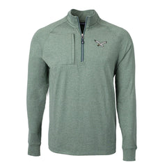 Cutter & Buck Adapt Eco Knit Heathered Recycled Quarter-Zip Pullover - Philadelphia Eagles Pullover