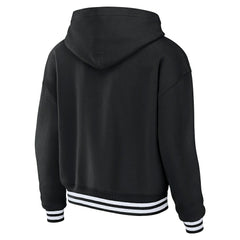 WEAR by Erin Andrews Women's Lace-Up Pullover Hoodie - Las Vegas Raiders Hoodies