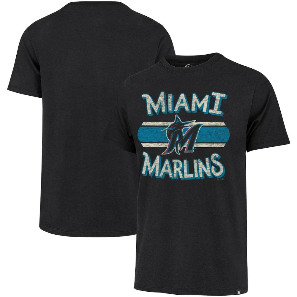 Black Miami Marlins '47 Renew Franklin T-Shirt