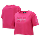 NHL Tampa Bay Lightning Pro Standard Women's Triple Pink Cropped Boxy T-Shirt
