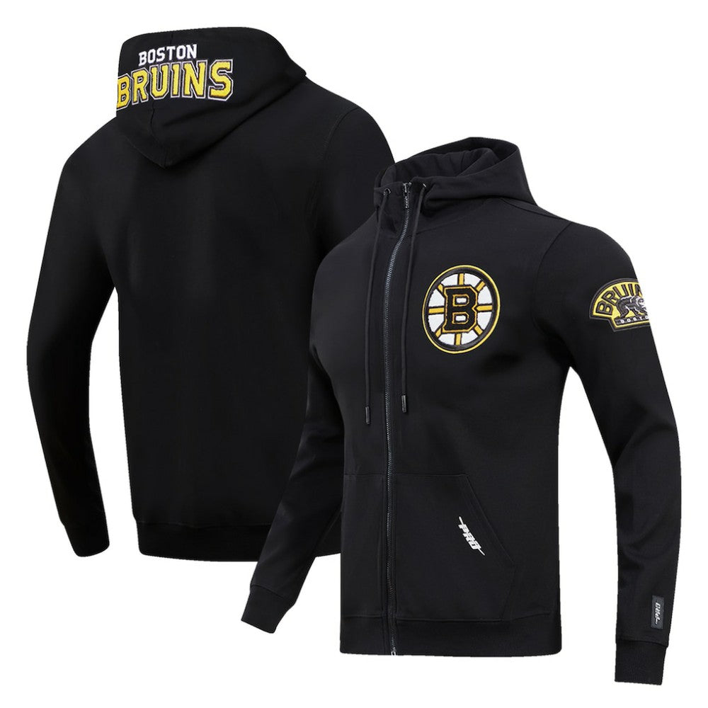 NHL Boston Bruins Pro Standard Classic Chenille Full-Zip Hoodie Jacket