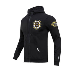 NHL Boston Bruins Pro Standard Classic Chenille Full-Zip Hoodie Jacket