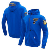 NHL St. Louis Blues Pro Standard Classic Chenille Full-Zip Hoodie Jacket