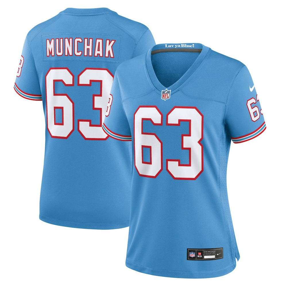Mike Munchak Women's Oilers Throwback Retired Player Game Jersey - Tennessee Titans Jerseys