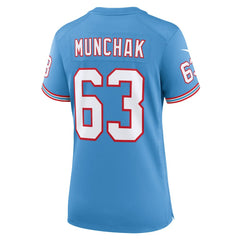 Mike Munchak Women's Oilers Throwback Retired Player Game Jersey - Tennessee Titans Jerseys