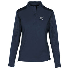 Navy New York Yankees Levelwear Women's Daybreak Insignia 2.0 Quarter-Zip Pullover Top