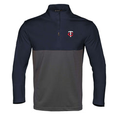 Navy/Charcoal Minnesota Twins Levelwear Pursue Insignia Core Quarter-Zip Pullover Top