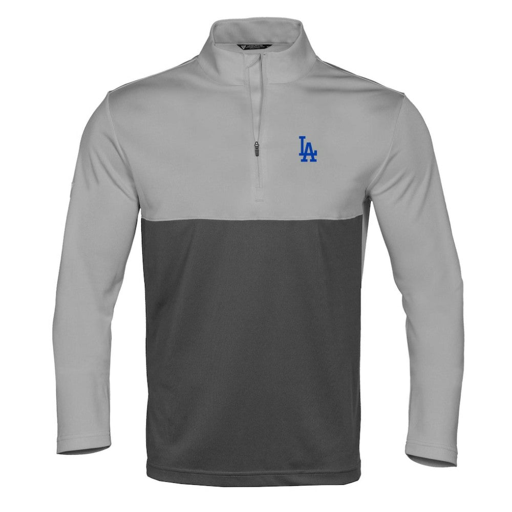 Gray/Charcoal Los Angeles Dodgers Levelwear Pursue Insignia 2.0 Quarter-Zip Pullover Top