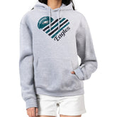 G-III 4Her by Carl Banks Women's Heart Graphic Fleece Pullover Hoodie - Philadelphia Eagles Hoodies