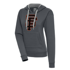 Charcoal San Francisco Giants Antigua Women's Victory Pullover Hoodie